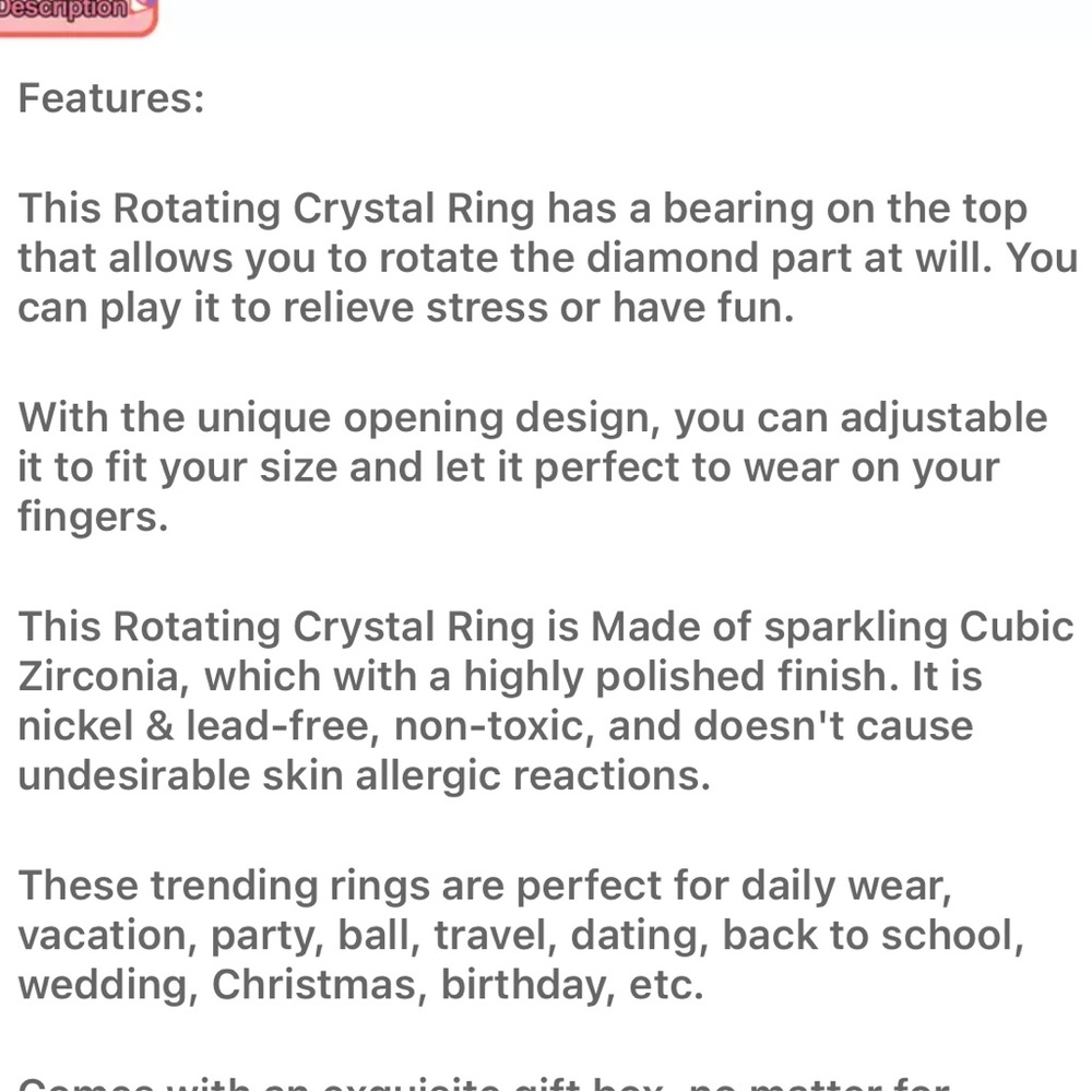 Snowflake spinner ring - Picture 9 of 10